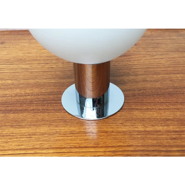 Mid-Century Space Age Chrome & Glass Table Lamp For Sale - Image 14 of 17