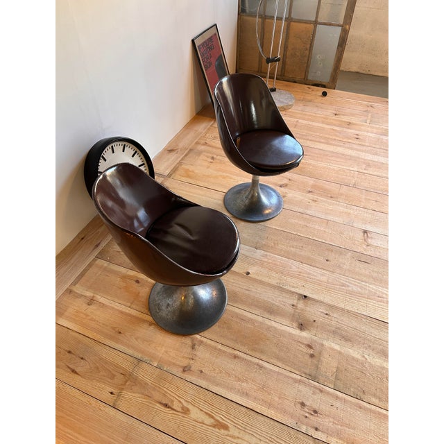 1960s Tulip Swivel Chairs, Italy, 1970s, Set of 2 For Sale - Image 5 of 6