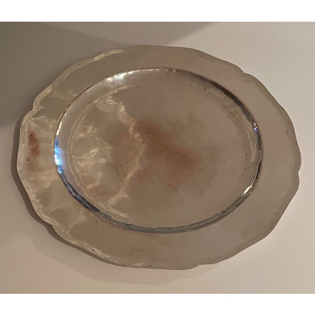 1920s Antique Arts & Crafts Hammered Silverplate Chargers - Set of Four For Sale - Image 5 of 8
