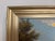 Green Vintage European Coastal Village Oil Painting Signed Dated 1961 Framed Landscape For Sale - Image 8 of 13