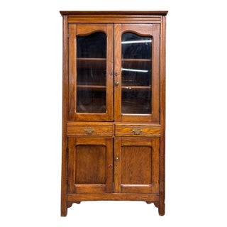 Antique Victorian Early American Pie Safe Kitchen Cupboard Cabinet Pantry For Sale