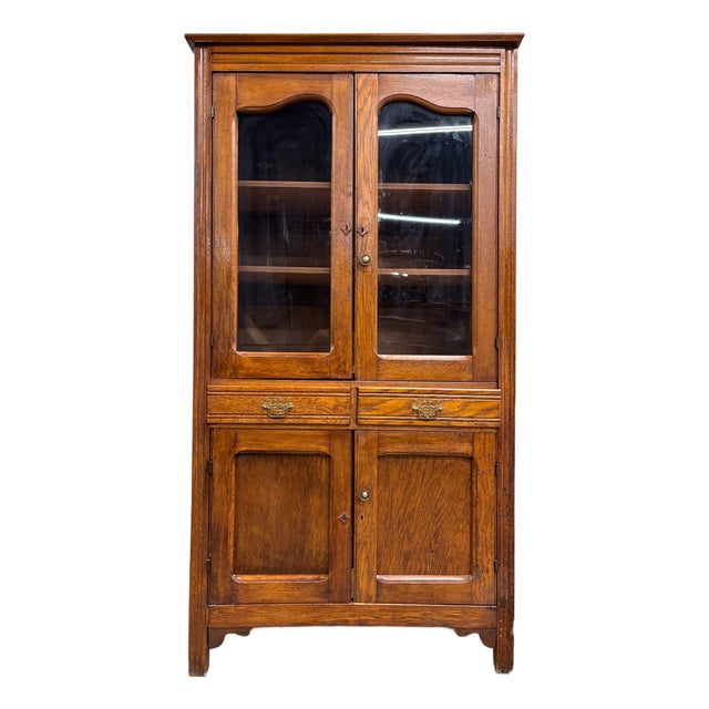 Antique Victorian Early American Pie Safe Kitchen Cupboard Cabinet Pantry For Sale