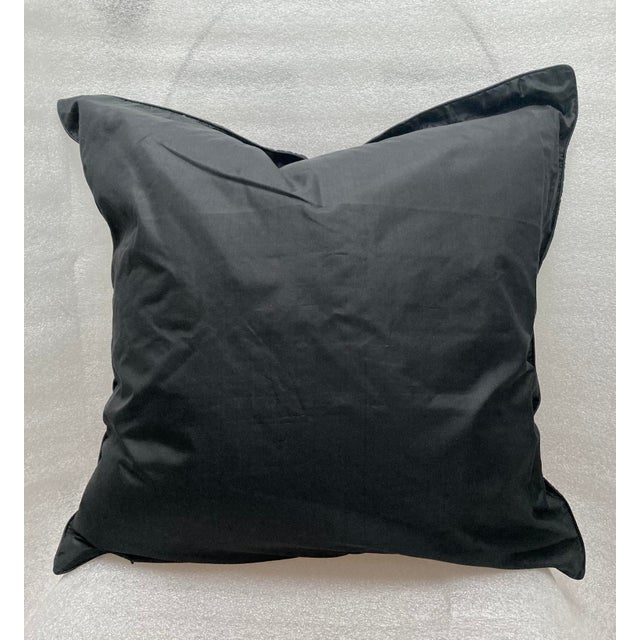 Tuxedo Ruffle Accent Taffeta Pillow Cover For Sale - Image 4 of 4