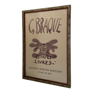 Late 20th Century G Braque Paris Exhibition Poster