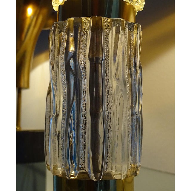 Gold Large Vintage Glass Table Lamps from Kaiser Leuchten, Set of 2 For Sale - Image 8 of 16