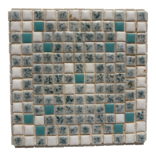 Midcentury Mosaic Tile Hot Plate or Candle Tray For Sale