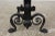 Black Outstanding Palatial Wrought Iron 3 Piece Fireplace Andiron Set For Sale - Image 8 of 13