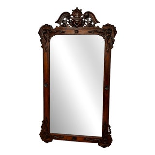 Large Renaissance Revival Hardwood Mirror, 1890 For Sale