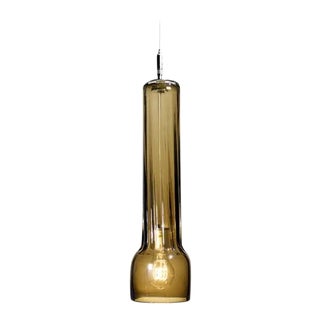 Beam Pendant Light from the Flashlight Collection in Amber For Sale