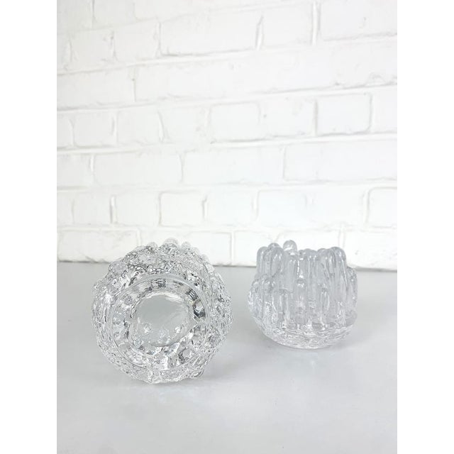 1970s Sunflower Glass Candlesticks attributed to Göran Wärff for Kosta Boda, Sweden, 1970s, Set of 2 For Sale - Image 5 of 10