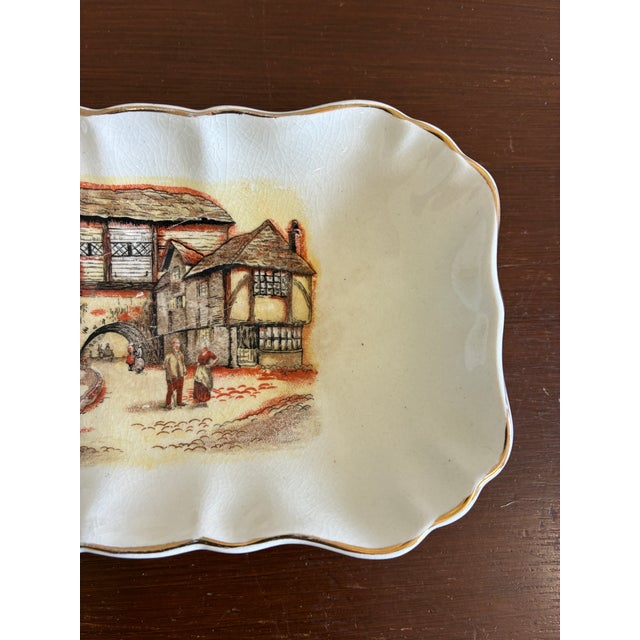 Mid 20th Century Vintage Sandland Ware "The Jolly Drover" English Pub Scene Soap Dish For Sale - Image 5 of 13