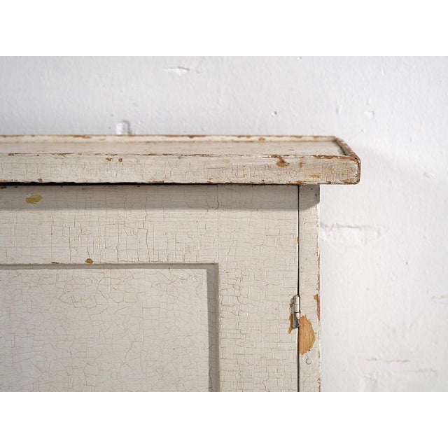 Wood Small Antique White Buffet, 1900 For Sale - Image 7 of 16