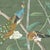 Not Yet Made - Made To Order 36" * H100"/Panel * 5ps, Dark Olive Green‌ Floral and Bird Wallpaper, Hand-Painted New Chinese-Style Floral and Bird Wallpaper Mural,5 Panels For Sale - Image 5 of 5