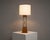 American Mid-Century Modern, Cage Form Table Lamp, Walnut, Patinated Brass, USA, 1960s A sculptural cage form mid-century...