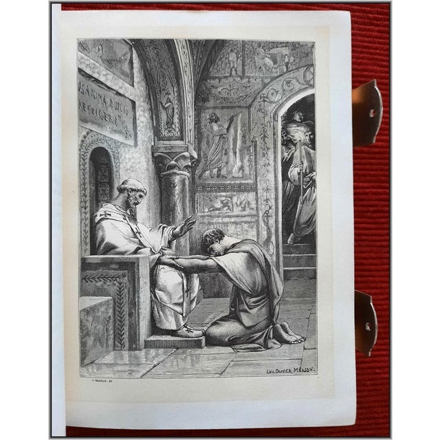 (1881) Silver Clasped Christian Roman Missal - Fine Binding Illustrated Antique Christian Bible Art For Sale - Image 11 of 18