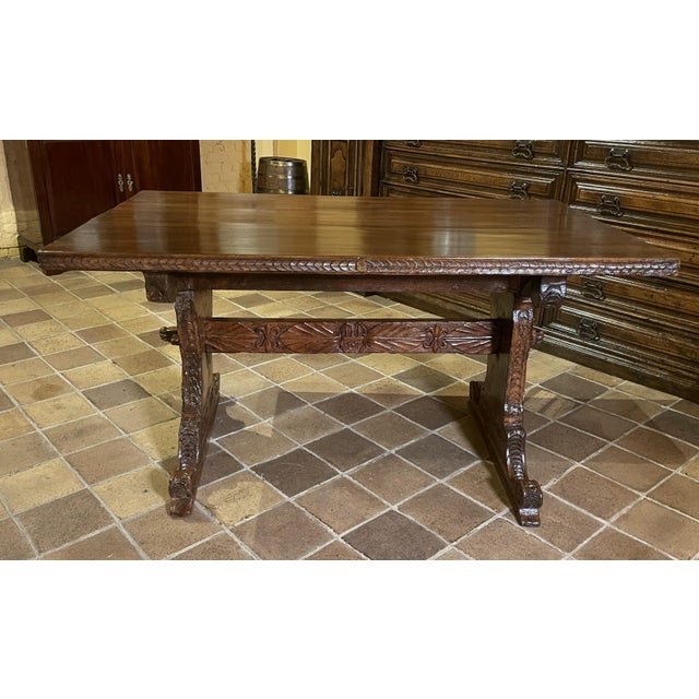16th Century Renaissance Italian Walnut Table, Florence For Sale - Image 4 of 16
