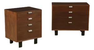 George Nelson for Herman Miller 'Primavera' Nightstands, c. 1955, Signed - A Pair