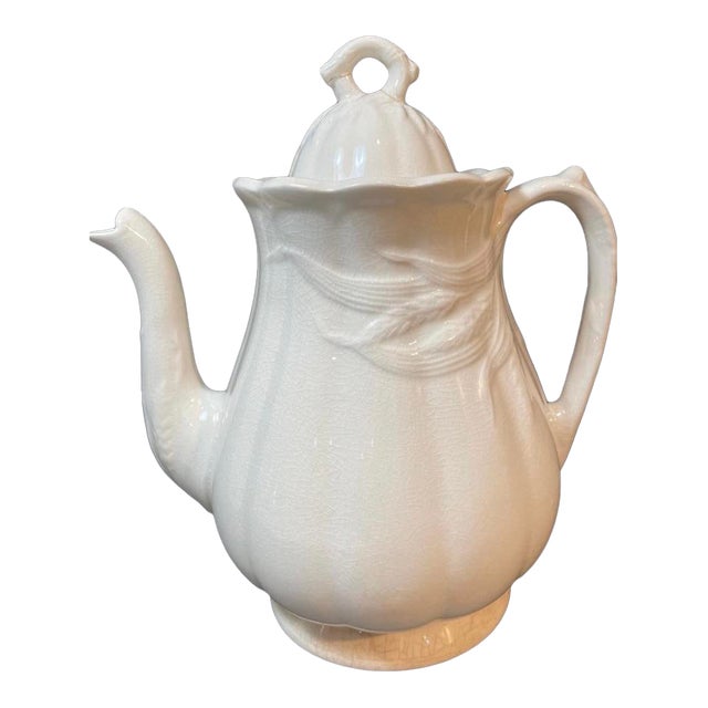 Antique English Ironstone Coffee Pot or Tea Pot - William Adams For Sale