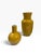 Chinese Set of 4 Chinese Porcelain Vases Mustard Yellow Glaze, Double-Gourd and Bottle Forms, Unmarked For Sale - Image 3 of 6