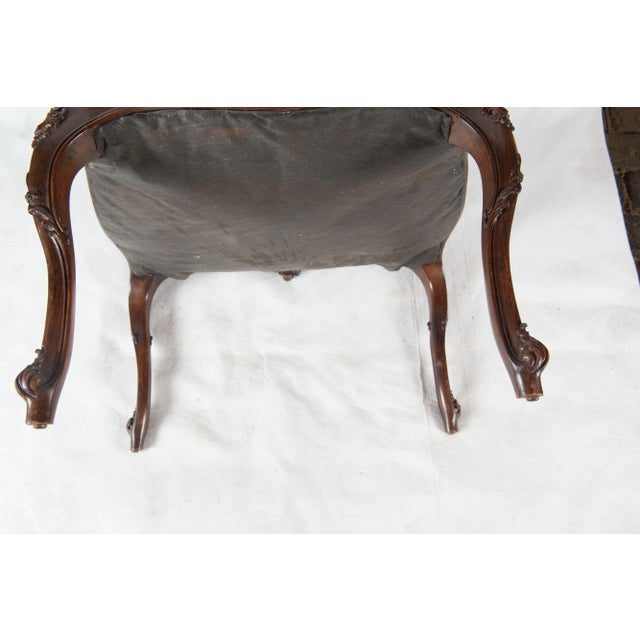 French Black Leather Armchair For Sale - Image 11 of 13