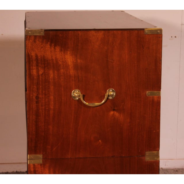 Wood 19th Century Naval Chest of Drawers in Light Mahogany For Sale - Image 7 of 13