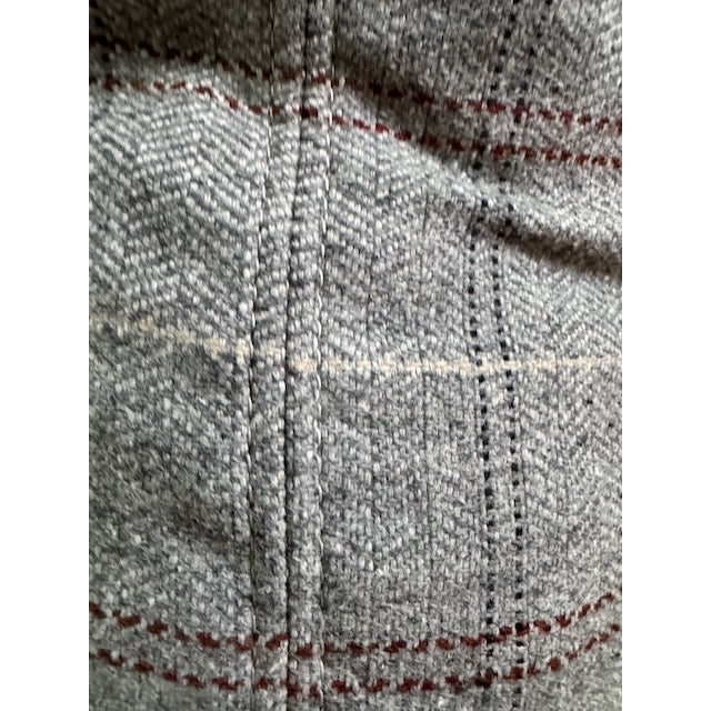 English 21"x21" Wool Plaid Throw Pillows, Down Fill Inserts For Sale - Image 3 of 4