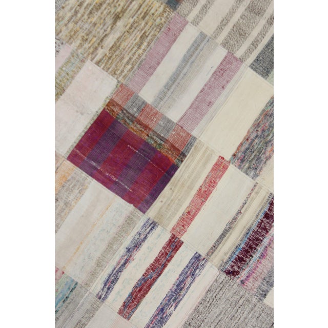 1960s Handmade Vintage Patchwork Rug. 6'10" X 9'8" For Sale - Image 5 of 5