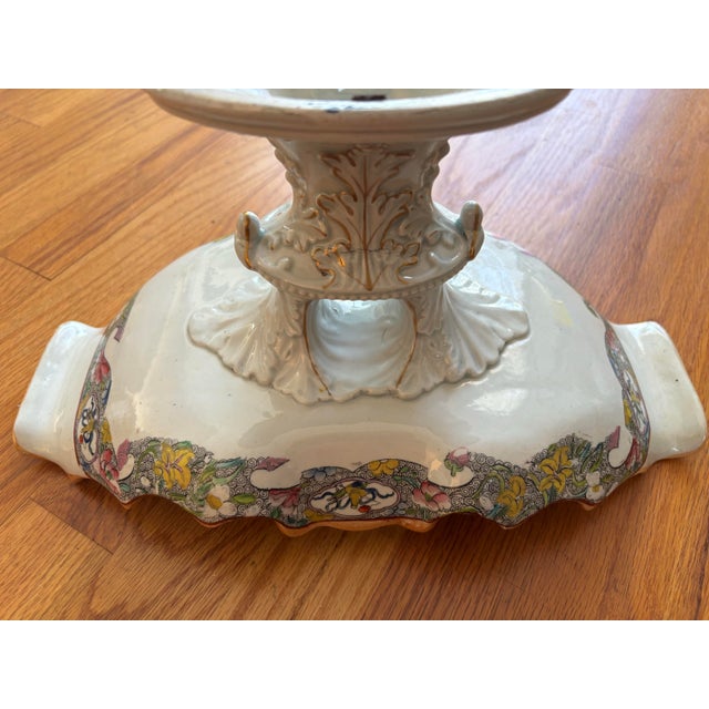 Antique Mason’s Ironstone Centerpiece Tazza – Chinoiserie Compote Bowl C. 1820 For Sale - Image 9 of 11