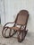 Wood Midcentury Rattan Rocking Chair in the Thonet Style For Sale - Image 7 of 10