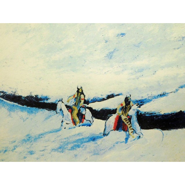 Paper Earl Biss Windy Point Original Serigraph on Paper Custom Framed For Sale - Image 7 of 8