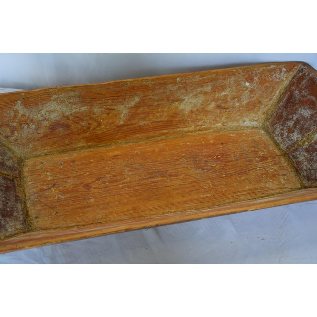 Wooden Dough Bowl Trough, 1900s For Sale - Image 4 of 10