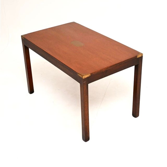 Vintage Military Campaign Style Coffee Table, 1930 For Sale - Image 3 of 6