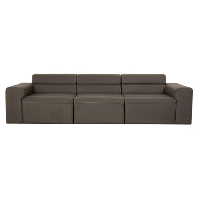 Smartville Fabric Three Seater Gray Sofa from BoConcept For Sale