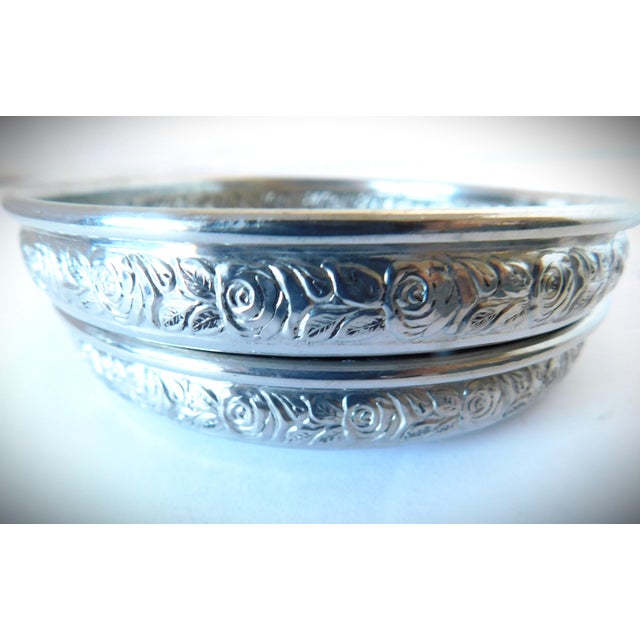 Mid Century Geo. S. Preisner Pewter Wine Bottle Coasters, a Pair For Sale In New York - Image 6 of 8