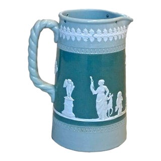 Antique Bas Relief Style Classical Scenes Pitcher For Sale