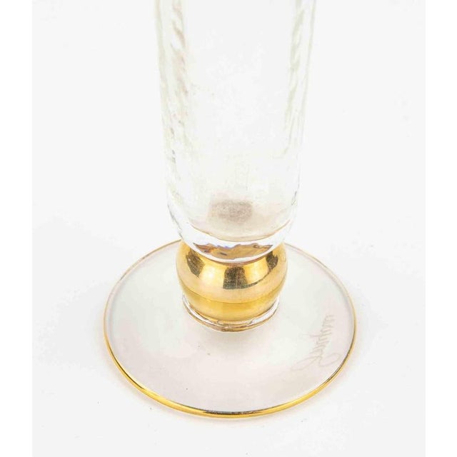 Mid-Century Modern Mid-Century Art Glass Vase with Gold Overlays, Europe, 1930s For Sale - Image 3 of 6