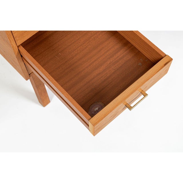 Mid Century Danish Modern Oak Wood Writing Desk 1960s For Sale - Image 12 of 17