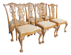 Maitland-Smith Chippendale Dining Chairs, Set of 6