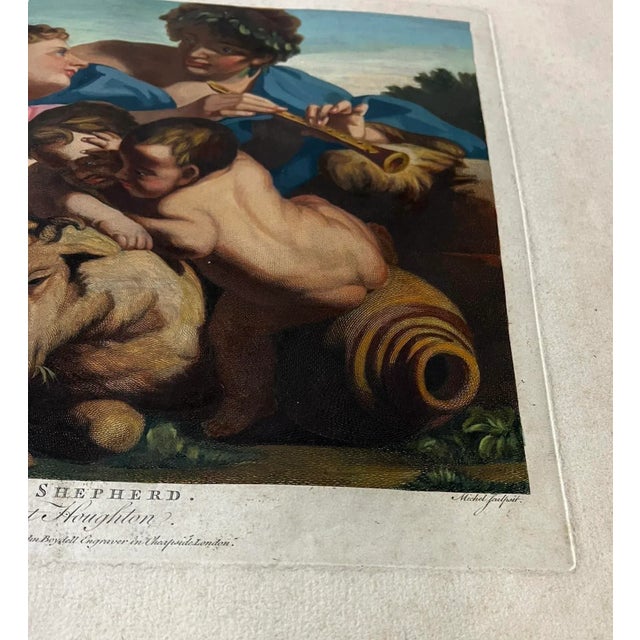 A Nymph and Shepherd After Carlo Cignani the Houghton Gallery 1775 Colored Print For Sale - Image 4 of 7
