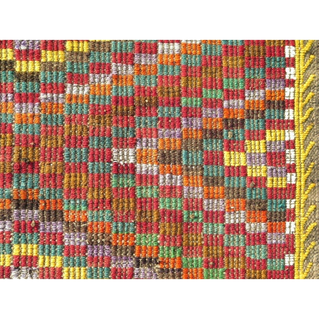 Textile Vintage Embroidered Kilim Runner - 33"x93" For Sale - Image 7 of 13