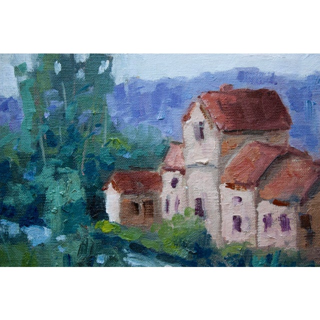 French Country Contemporary French Landscape Oil Painting For Sale - Image 3 of 10