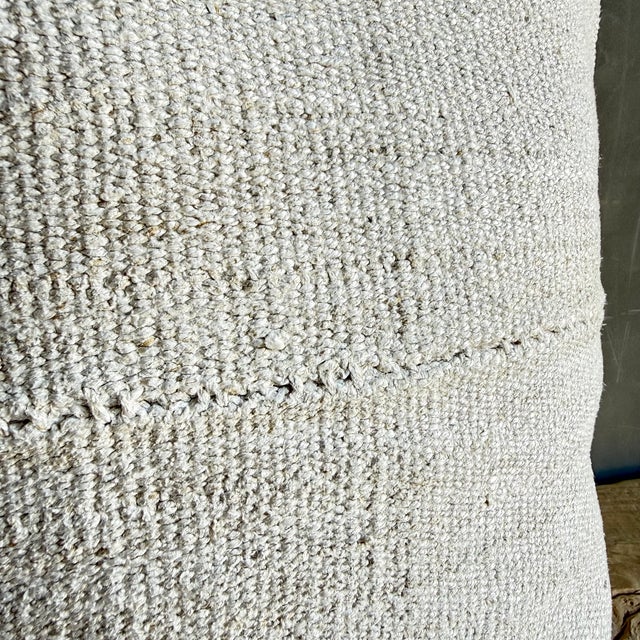 Vintage Rug Pillow Cover With Stripes For Sale - Image 4 of 8