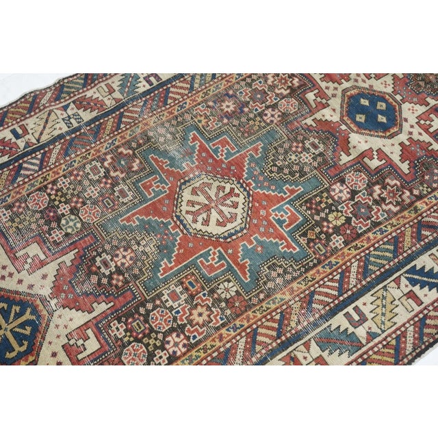 Red Antique Shirvan Rug 3'3'' x 5'9'' For Sale - Image 8 of 10