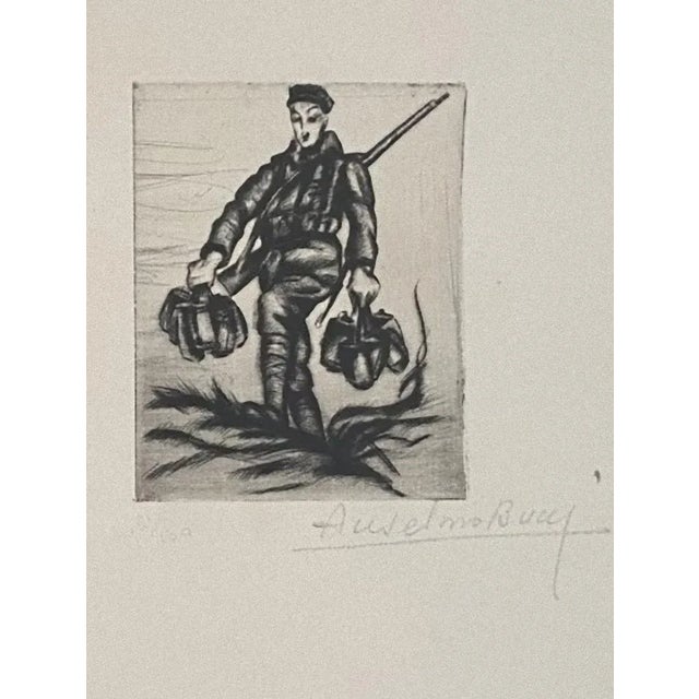 Anselmo Bucci, Military, Etching, 1917 For Sale - Image 3 of 3