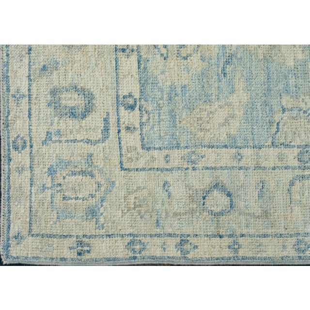 Turkish Oushak Runner Rug 2'10" x 11'10" #17808 For Sale In Houston - Image 6 of 8