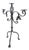 Hand Forged Iron Candelabra 23.5″ (60cm) Antique Copper Finish Extra Wide & Grand Statement Centerpiece For Sale