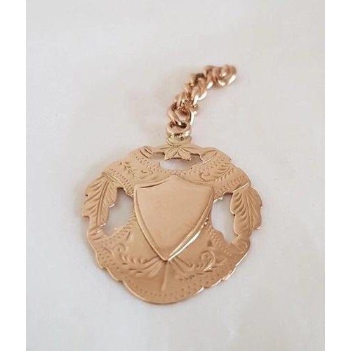 A fine antique English 9-carat yellow gold fob and Albert chain by William Adams Ltd, fully hallmarked in Birmingham for...