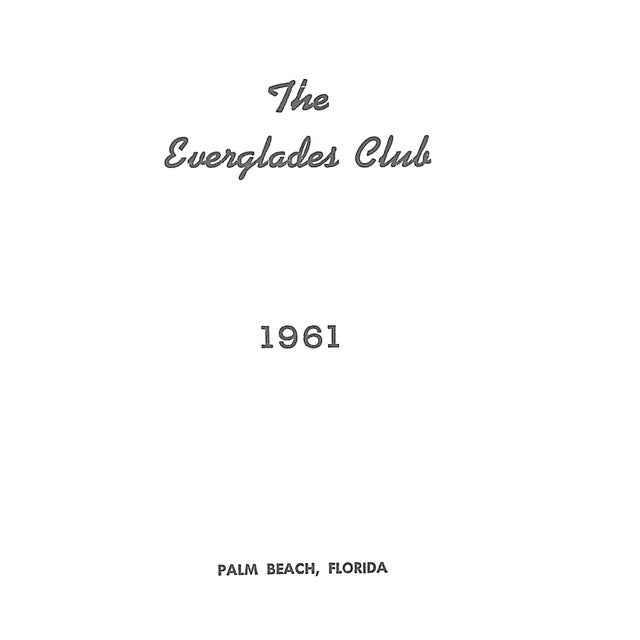 The Everglades Club 1961 Members' Annual Yearbook For Sale - Image 4 of 12