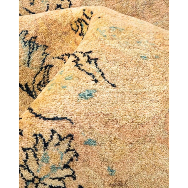 Textile Vintage Moroccan Hand Knotted Wool Area Rug, Beige - 8'1" X 10'2" For Sale - Image 7 of 9