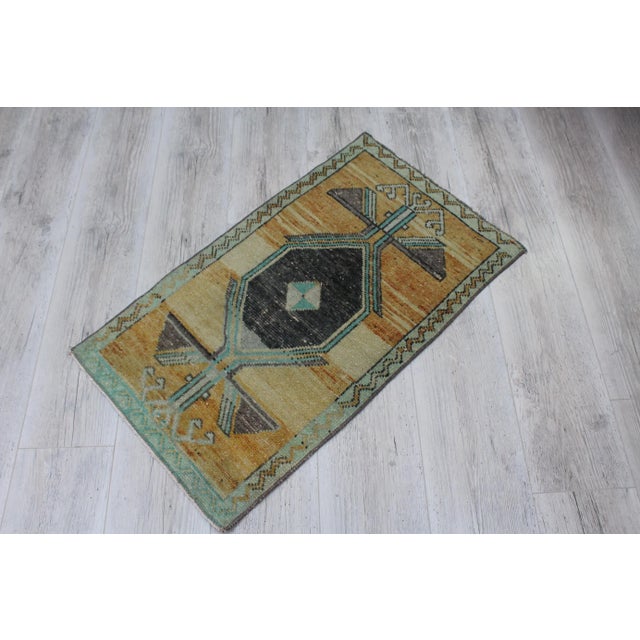 Traditional Mini Turkish Rug - 20" X 35" For Sale - Image 3 of 11